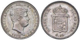 NAPOLI Ferdinando II di Borbone (1830-1859) Carlino 1832 - Nomisma 1043 AG (g 2,31) R