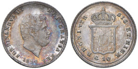 NAPOLI Ferdinando II di Borbone (1830-1859) Carlino 1859 - Nomisma 1074 AG (g 2,32) RR
