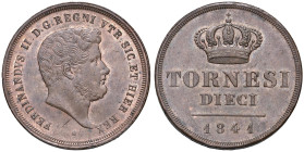 NAPOLI Ferdinando II di Borbone (1830-1859) 10 Tornesi 1841 - Nomisma 1117 CU (g 29,88) RR