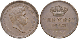 NAPOLI Ferdinando II di Borbone (1830-1859) 10 Tornesi 1841 - Nomisma 1117 CU (g 30,71) RR