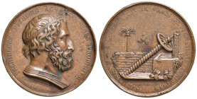 NAPOLI Archimede Medaglia Serie uomini illustri Regno delle due Sicilie - Opus: Lorenzo Taglioni, Vincenzo Catenacci e A. Arnaud - AE (g 49,66 - Ø 41 ...