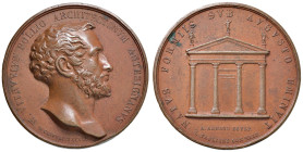 NAPOLI Marco Vitruvio Pollione Medaglia Serie uomini illustri Regno delle due Sicile - Opus: Lorenzo Taglioni, Vincenzo Catenacci e A. Arnaud - AE (g ...