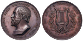 NAPOLI Torquato Tasso  Medaglia Serie uomini illustri Regno delle due Sicilie - Opus: Lorenzo Taglioni, Vincenzo Catenacci e A. Arnaud - AE (g 52,44 -...