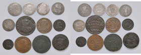 Resto di collezione composto da 12 monete:  1) NAPOLI Carlo II d'Asburgo (1674-1700) Carlino 1687 - Nomisma 73 AG (g 2,39); 2) NAPOLI Carlo II d'Asbur...