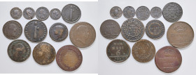 Resto di collezione composto da 12 monete:  1) NAPOLI Carlo di Borbone (1734-1759) Tornese 1791 - Nomisma 586 CU (g 3,09);  2) NAPOLI Carlo di Borbone...