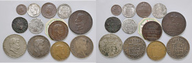 Resto di collezione composto da 12 monete: 1) NAPOLI Ferdinando II di Borbone (1830-1859) Mezzo tornese 1853 - Nomisma 1275 CU (g 1,45);  2) NAPOLI Fr...