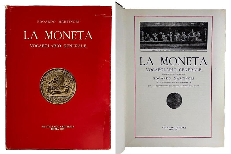 LIBRI MODERNI Edoardo Martinori "La moneta. Vocabolario generale", Multigrafica ...