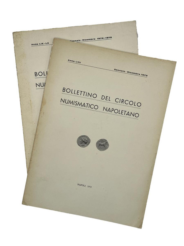 PERIODICI Lotto di due Bollettini del Circolo Numismatico napoletano: Anno LVII ...