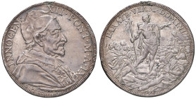 Innocenzo XII (1691-1700) Mezza piastra 1699 An. IX - Munt. 36 AG (g 15,36) R Appiccagnolo rimosso e fondi ripassati.