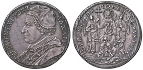 Clemente XI (1700-1721) Piastra 1702 An. II - Munt. 33 AG (g 32,01) RR Graffi al D/.