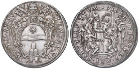 Clemente XI (1700-1721) Piastra 1704 An. IV - Munt. 43 AG (g 31,17) R Appiccagnolo rimosso e fondi ripassati.