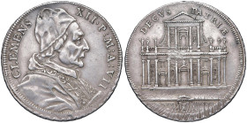 Clemente XII (1730-1740) Mezza piastra 1736 An. VII - Munt. 19 AG (g 14,58) R Foro otturato.
