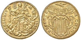 Benedetto XIV (1740-1758) Zecchino 1746 - Munt. 13a AU (g 3,45)