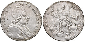 Benedetto XIV (1740-1758) Scudo 1753 An. XIV - Munt. 44 AG (g 25,99) NC Montatura asportata.