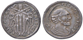 Benedetto XIV (1740-1758) Grosso An. I - Munt. 114 AG (g 1,38)