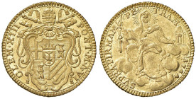 Clemente XIII (1758-1769) Zecchino 1764 An. VI - Munt. 6a AU (g 3,42)