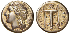 § SIRACUSA Agatocle (310-305 a.C.) 25 Litre simbolo testa di cavallo - SNG 631 EL (g 3,72)