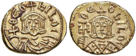 Teofilo (829-842) Solido zecca: Siracusa - Sear 1670 AU (g 3,49) Minimi depositi.