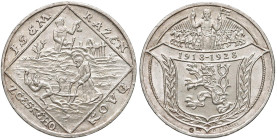 CECOSLOVACCHIA Medaglia 1928 Kremnitz 10° anniversario della repubblica - AG (g 20,08 - Ø 34 mm)