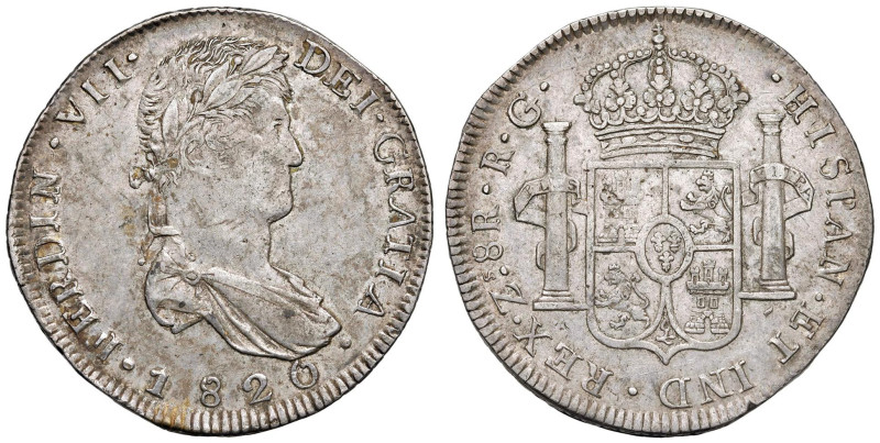 MESSICO Ferdinando VII (1813-1833) 8 Reales 1820 Zacatecas - KM 111.5 AG (g 27,0...