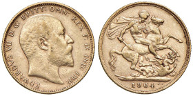 REGNO UNITO Edoardo VII (1901-1910) Sterlina 1904 - SPINK 3969 AU (g 7,95) Minimi colpetti al bordo.