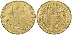 SPAGNA Ferdinando VII (1808-1833) Santa Fe de Nuevo Reino - 8 Scudi 1819 JF - Cal. 1857 AU (g 27,06)