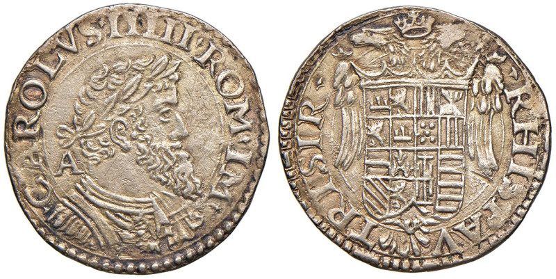 NAPOLI Carlo V d'Asburgo (1516-1556) Tarì - Magliocca 37 AG (g 6,02) RR

Statu...