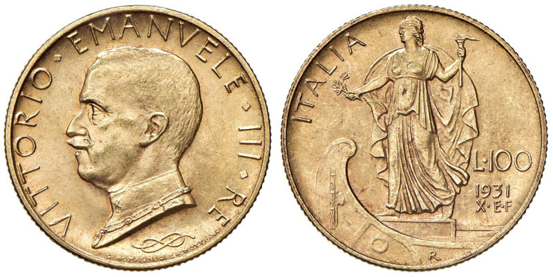 Vittorio Emanule III (1900-1946) 100 Lire 1931 An. X - Nomisma 1056 AU R

Stat...