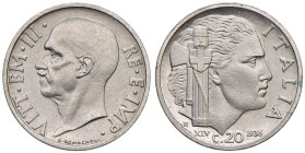 Vittorio Emanuele III (1900-1946) 20 Centesimi 1936 An. XIV - Nomisma 1294 NI R