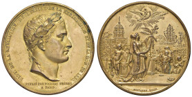 FRANCIA Medaglia 1840 Traslazione delle ceneri di Napoleone agli Invalidi - Opus: Montagny - Bramsen 1986; RdC 27 - AE dorato (g 65,60 - Ø 53 mm) Sul ...