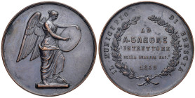BRESCIA Medaglia 1859 Il Municipio ad A. Garone Istruttore della Guardia Nazionale - Opus: Zepparelli Giuseppe - Museo Naz. Romano 480 - AE (g 52,80 -...