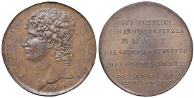 NAPOLI Gioacchino Murat (1808-1815) Medaglia 1809 Nuova piazza Murat di fronte al palazzo reale di Napoli - Opus: Filippo Rega, d'Andrea e Arnaud - D'...