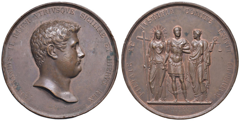 REGNO DELLE DUE SICILIE Ferdinando II di Borbone (1830-1859) Medaglia 1830 Per l...