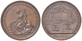 SPALATO Medaglia 1807 Presa di Spalato, veduta della città di Spalato con le fortificazioni e due vascelli nel porto - Opus: L. Manfredini - Bramsen 6...