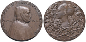 Franceso Petrarca (1304-1374) Medaglia da fusione 1904 VI centenario della nascita di Francesco Petrarca - Opus: Fabio Fabbi Pictoris - AE (g 112,00 -...