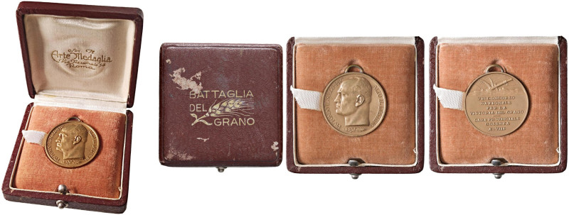 ITALIA Medaglia 1931 An. VIII dell'E.F. Battaglia del Grano, VI concorso naziona...