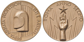 ITALIA Medaglia 1932 An. X dell'E.F Prima adunata professionisti e artisti - Opus: Thayaht - Casolari X, 96 - AE (g 61,00- Ø 50 mm)