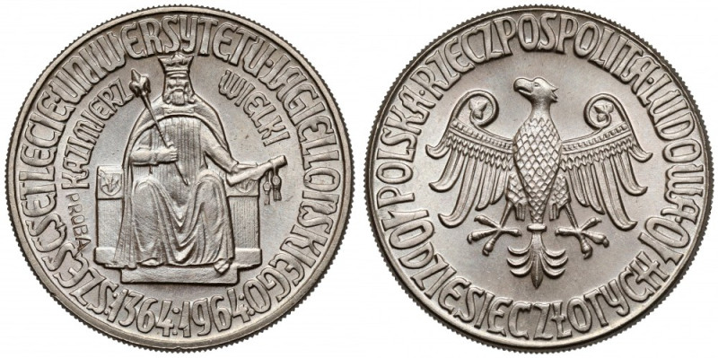 Próba CuNi 10 złotych 1964 Kazimierz Wielki Reference: Parchimowicz P.241.a
Gra...