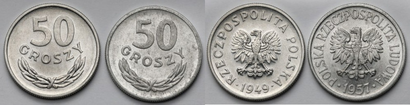 50 groszy 1949 i 1957 - zestaw (2szt) 
Grade: XF+