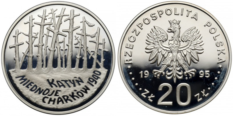 20 złotych 1995 Katyń Pojedyncza ryska pod 95, patyna. 


Grade: Proof/Proof-...