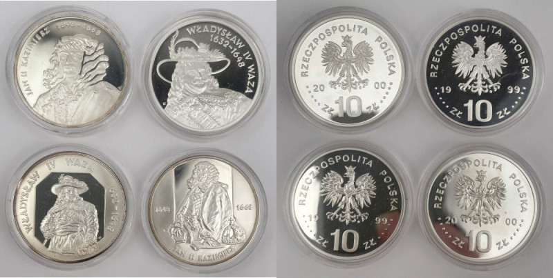 10 złotych 1999-2000 królowie - zestaw (4szt)