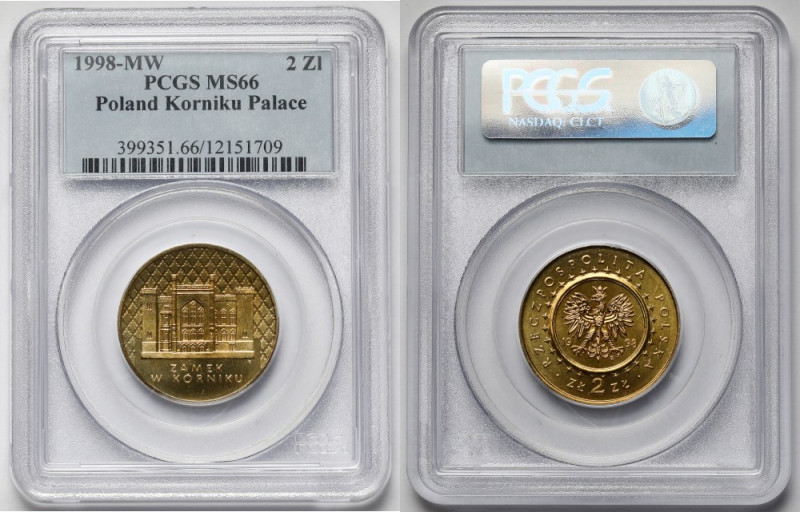 2 złote 1998 Zamek w Kórniku 
Grade: PCGS MS66