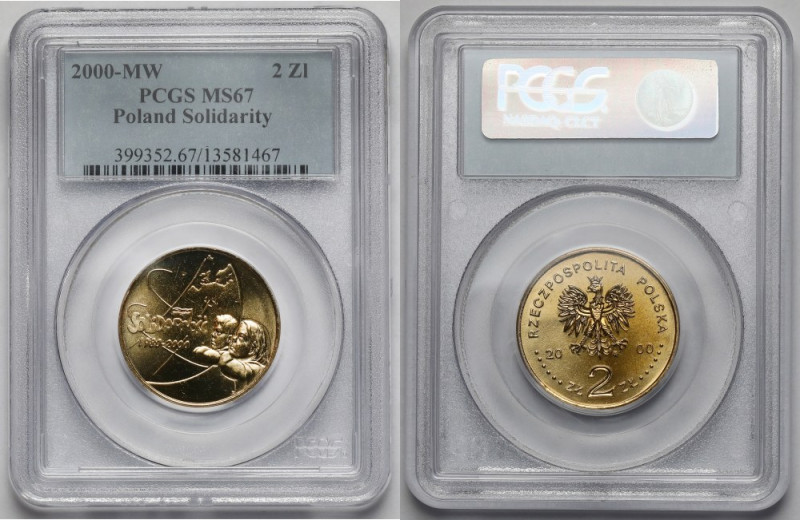 2 złote 2000 Solidarność 
Grade: PCGS MS67