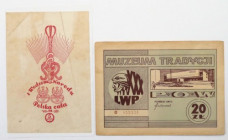 Cegiełki, Z Wodzem Narodu Polska Cała 5 gr 1938 i P.O.W. 20 zł Muzeum Tradycji XXX LWP