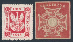 Znaczki kwestarskie Legionom i Harcerzom - zestaw (2szt)