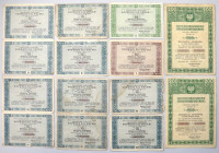 Narodowa Pożyczka Rozwoju Sił Polski 1951 - nominały od 10 do 200 zł - mix serii (11szt)