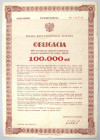 60% Wewnętrzna Poż. Państwowa, SPECIMEN Obligacji na 100.000 zł 1989