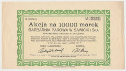 Garbarnia Parowa W. SAWICKI i Ska, Em.3, 10.000 mk 1924