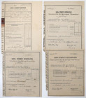 TKZ - pokwitowania na papiery wartościowe 1883-1905 (4szt)