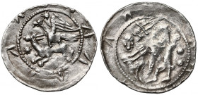 Władysław II Wygnaniec, Denar - Orzeł i Zając - gwiazdy / kule